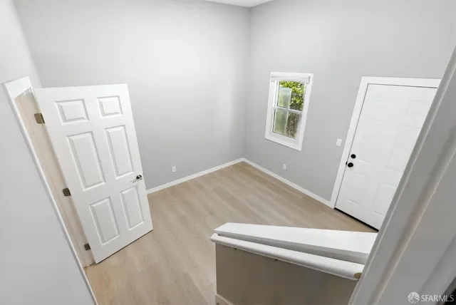 a view of a hallway in a house