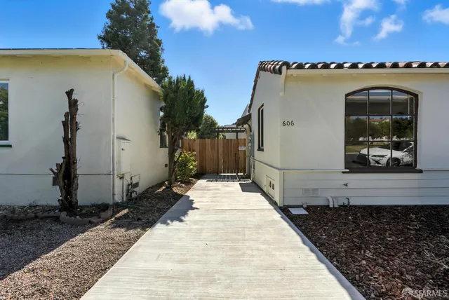 a view of a house with a pathway