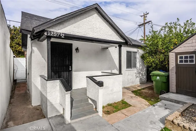 a front view of a house with entryway