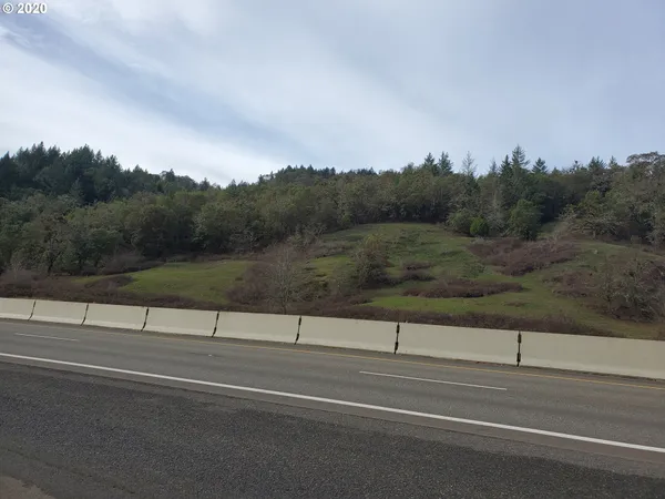a view of a yard and mountain view