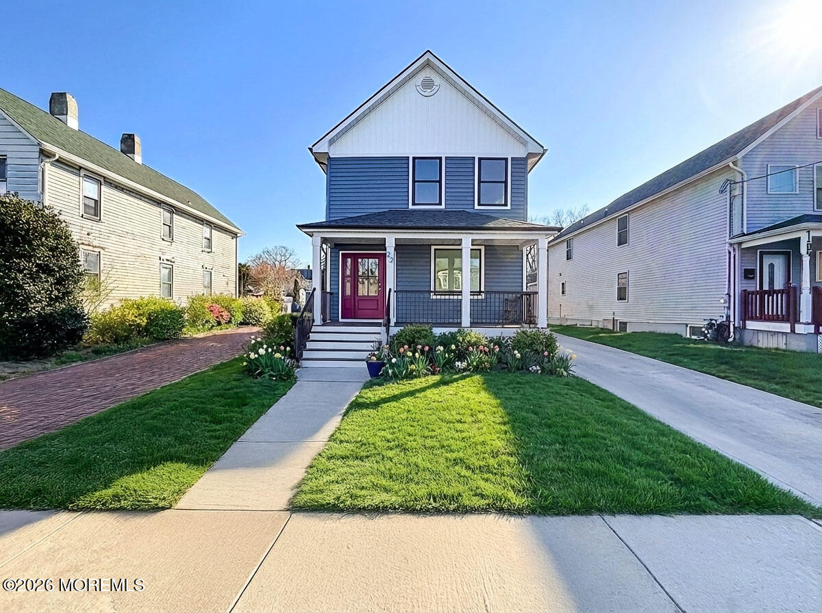 22 Marion Street Red Bank, NJ 07701 - Photo 2 of 50 a front view of a house with a yard