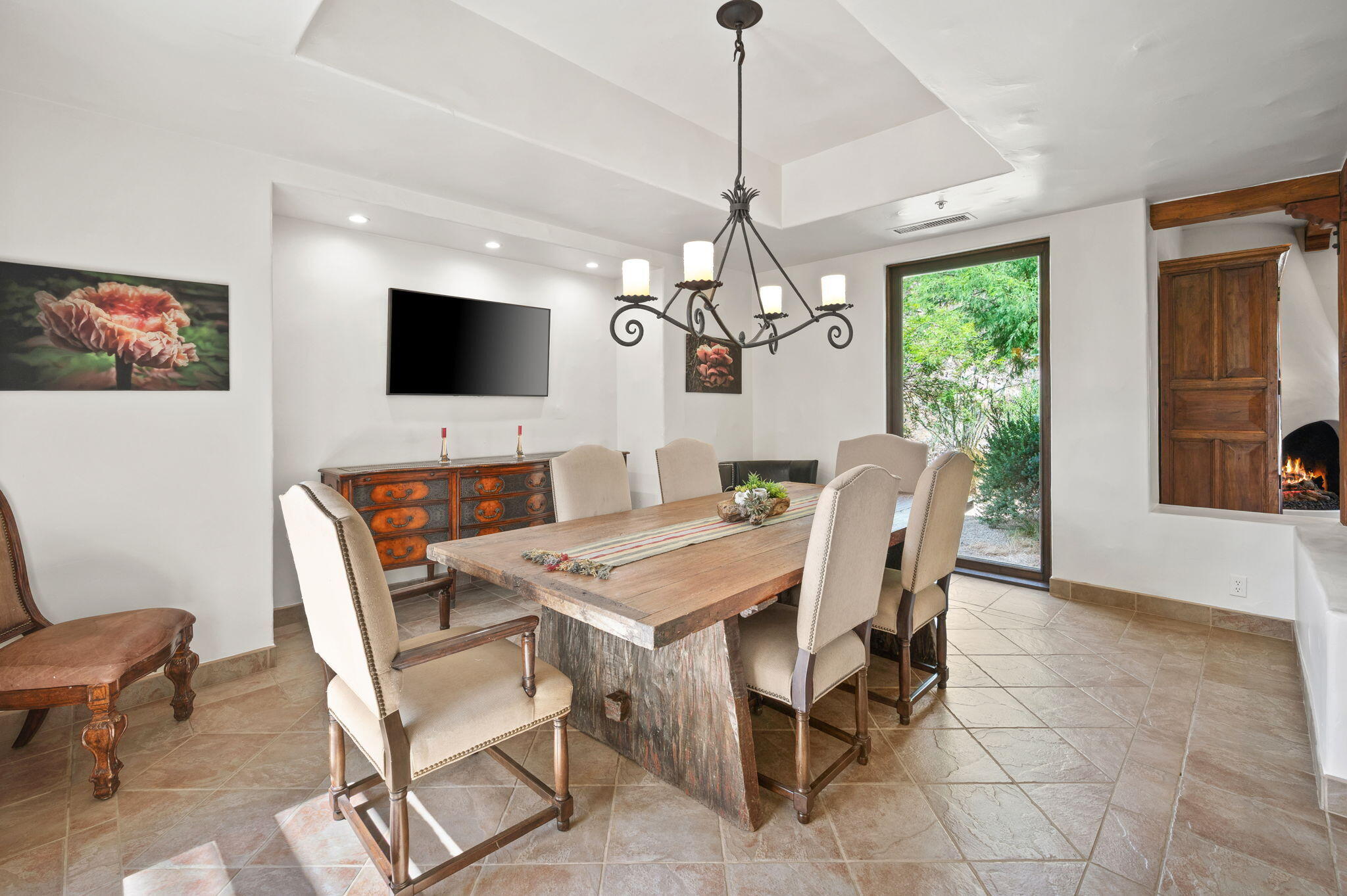 72275 Upper Way West Palm Desert, CA 92260 - Photo 17 of 68 a view of a dining room with furniture window and outside view