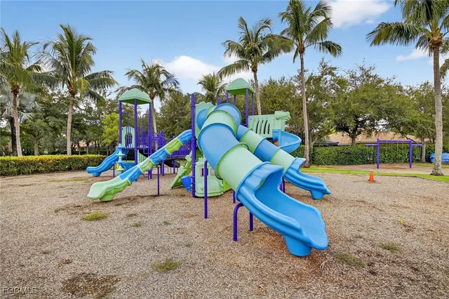 a view of park with swings