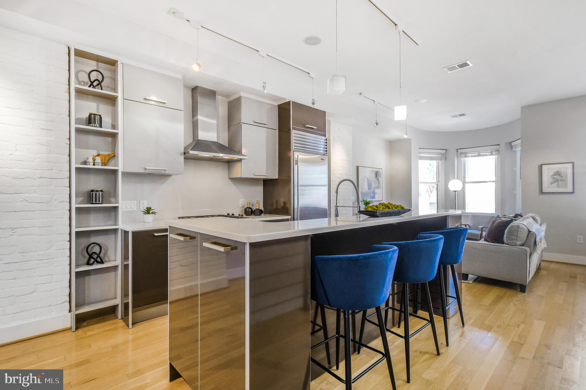 1538 Swann Street Northwest Washington, DC 20009 - Photo 4 of 37 Owner's Unit 2 - Chef's Kitchen, Open Shelving