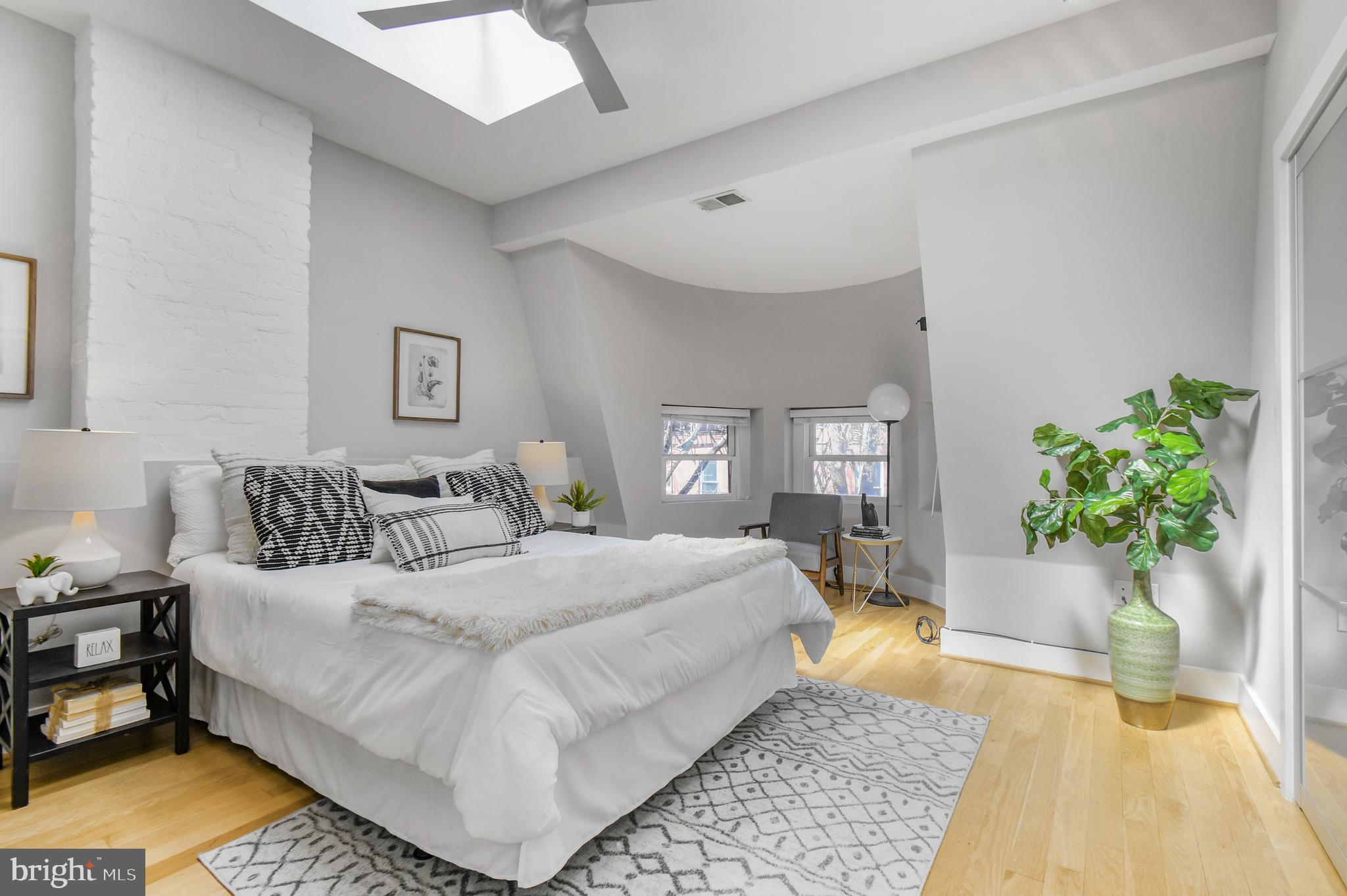 1538 Swann Street Northwest Washington, DC 20009 - Photo 9 of 37 Owner's Unit 2 - Primary Bedroom with Skylights