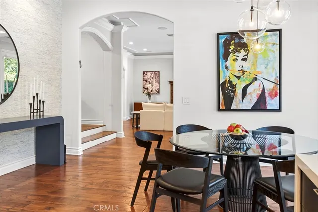 a view of a living room and bathroom