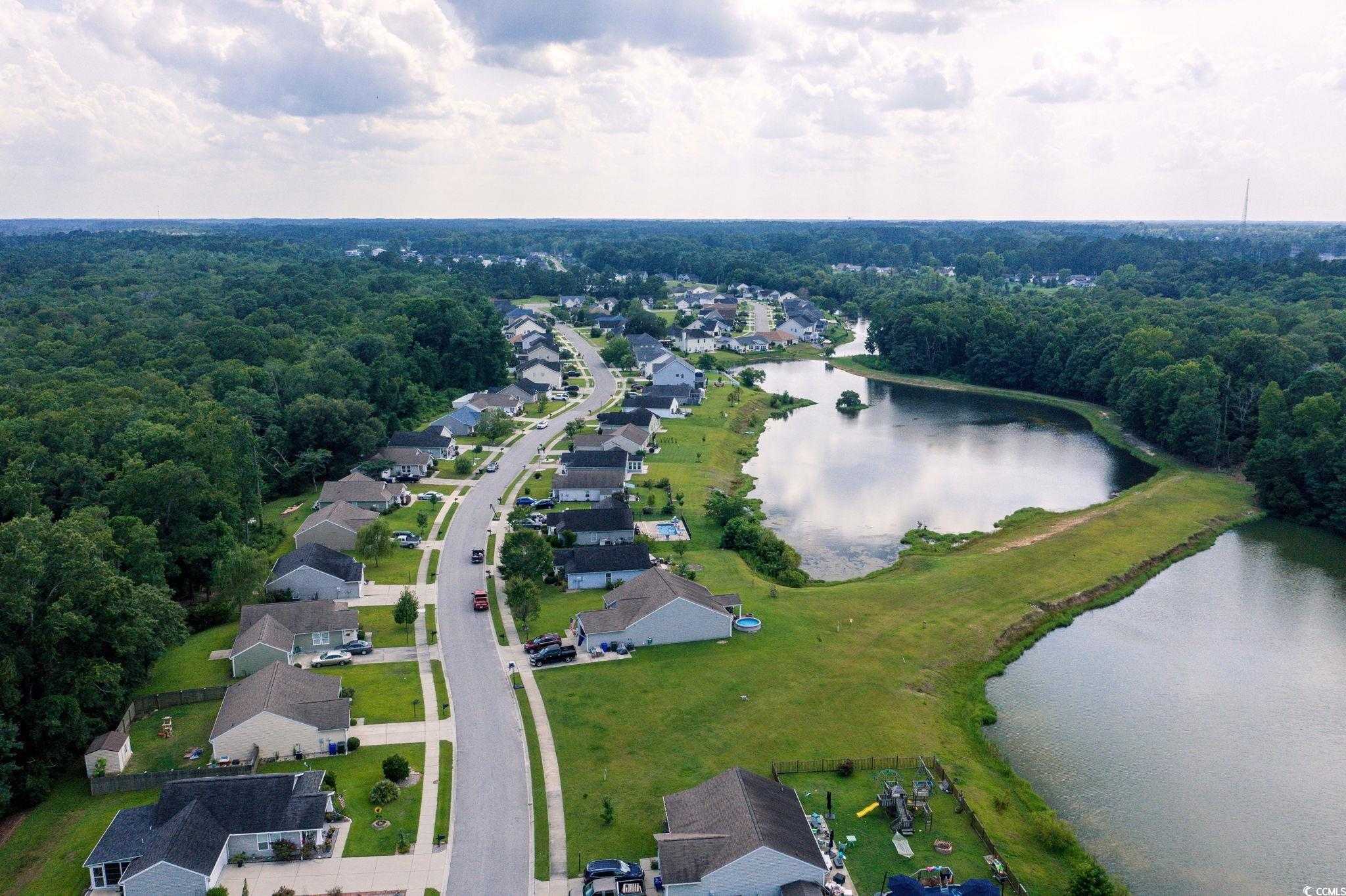 1245 Pine Ridge Street Conway, SC 29527 - Photo 2 of 28 Aerial overview of property's location featuring nearby suburban area and a large body of water