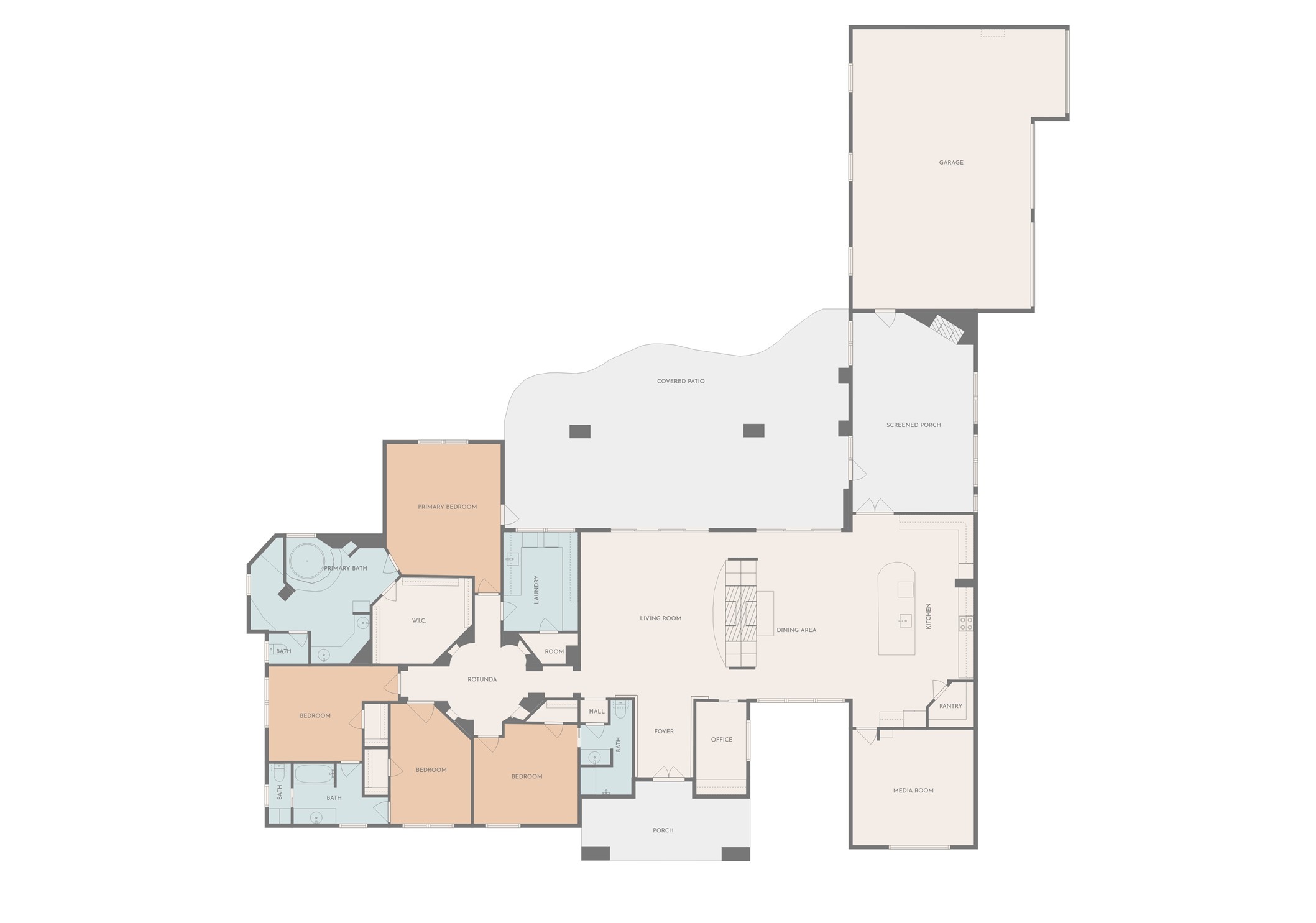 23426 Oscar Road Spicewood, TX 78669 - Photo 39 of 40 Floor plan for the main house.