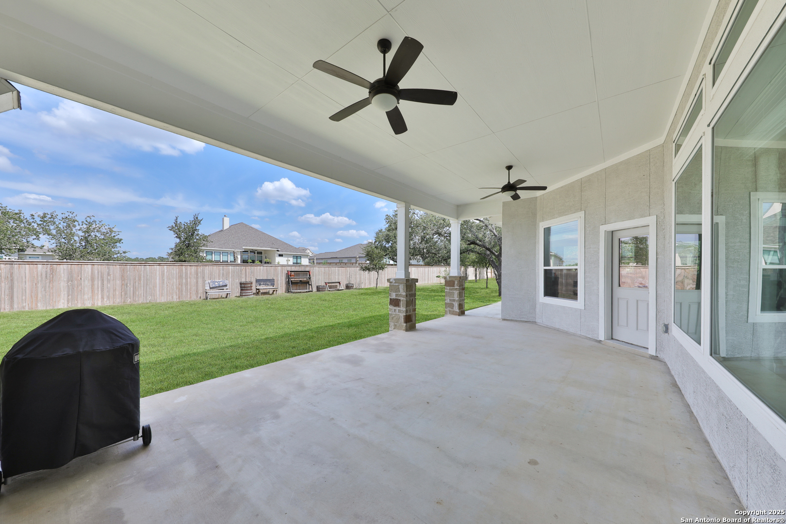 195 Piper Street Castroville, TX 78009 - Photo 40 of 47 a view of a garden with an outdoor space