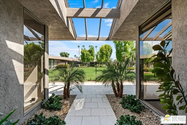 a view of a swimming pool with outdoor space