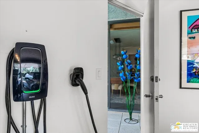 a view of a lake with a garden and outdoor space