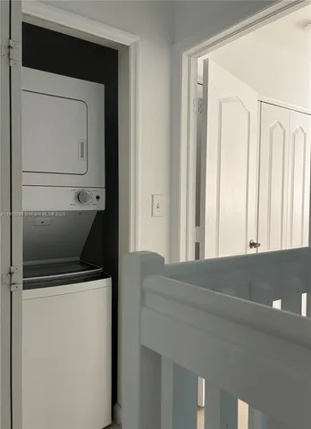 a utility room with a washer and dryer