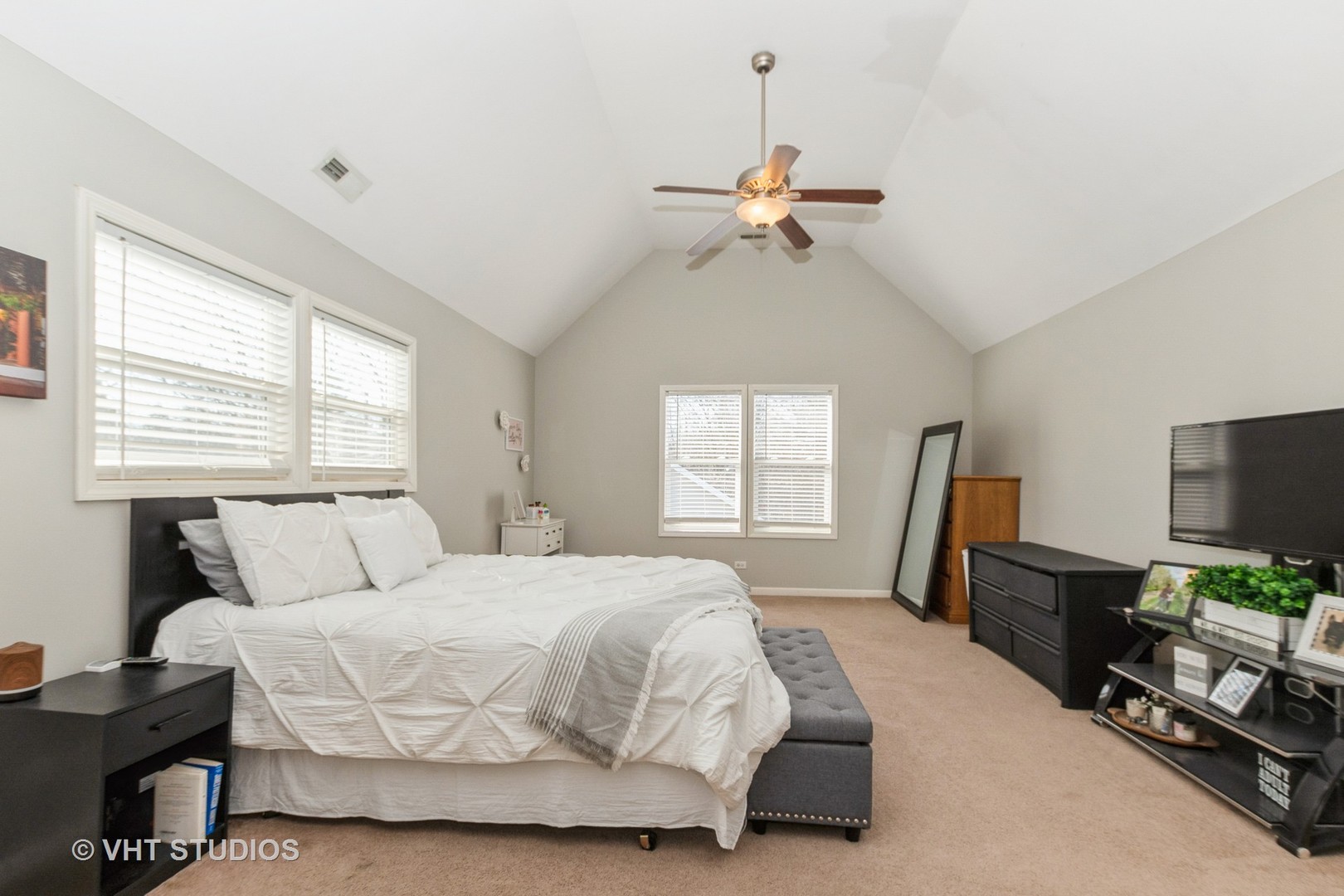 2149 Downey Road Homewood, IL 60430 - Photo 13 of 19 a bedroom with a bed flat screen tv and window