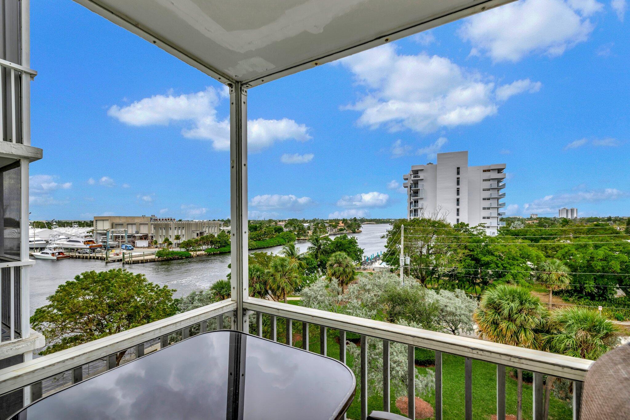1505 North Riverside Drive, Unit 507 Pompano Beach, FL 33062 - Photo 2 of 39 a view of a balcony with city view
