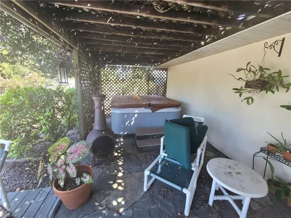 a room with furniture and a potted plant