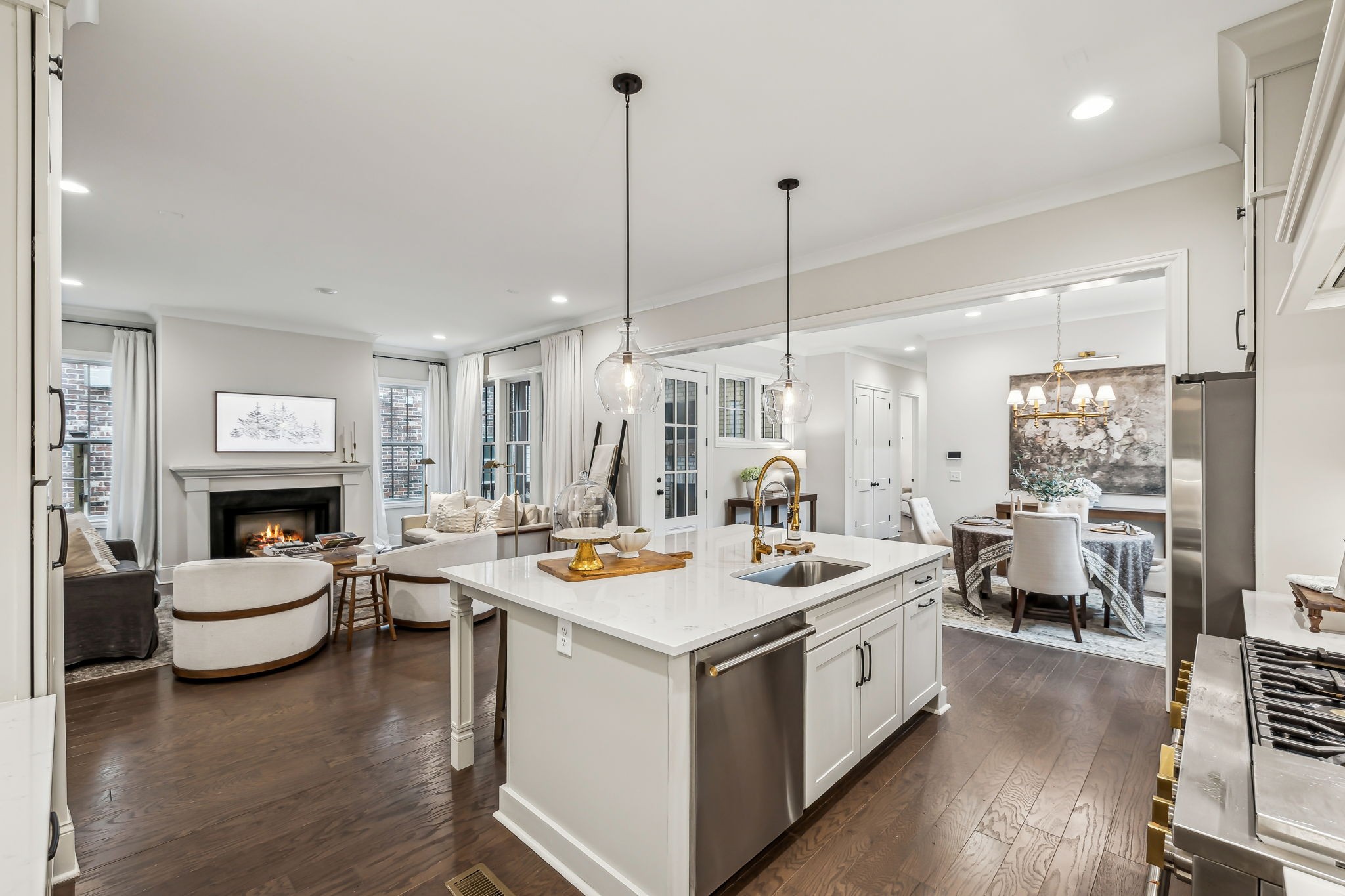 1221 Luckett Road Nashville, TN 37221 - Photo 17 of 59 a open kitchen with white cabinets and white appliances