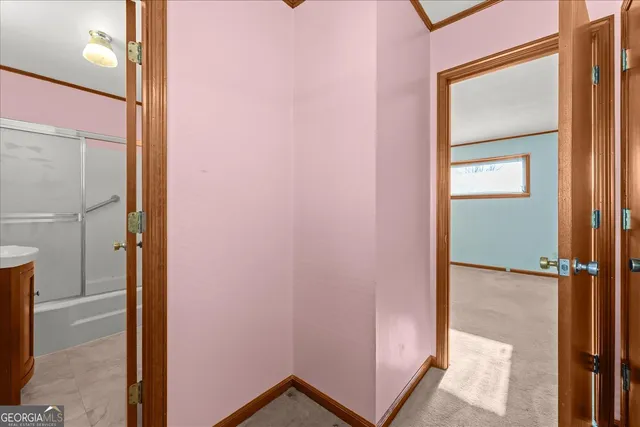 a bathroom with a toilet