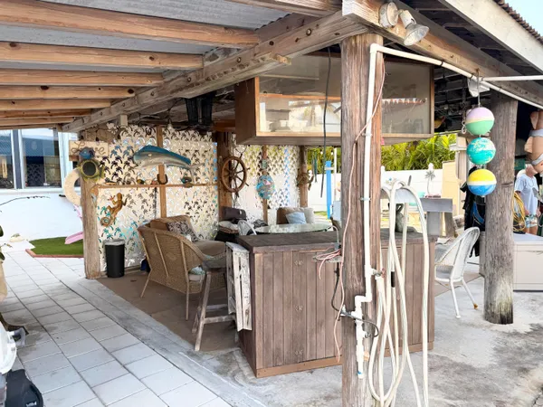 a view of balcony and patio