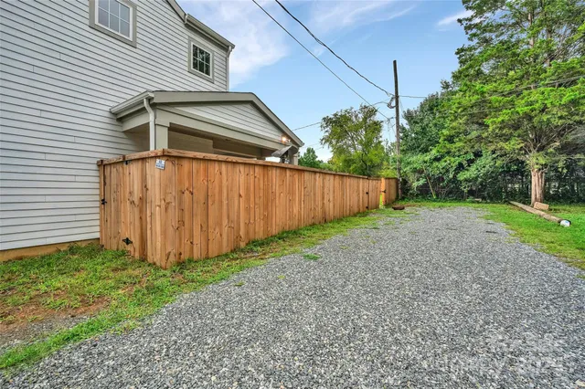 a backyard of a house