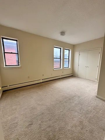 an empty room with a window