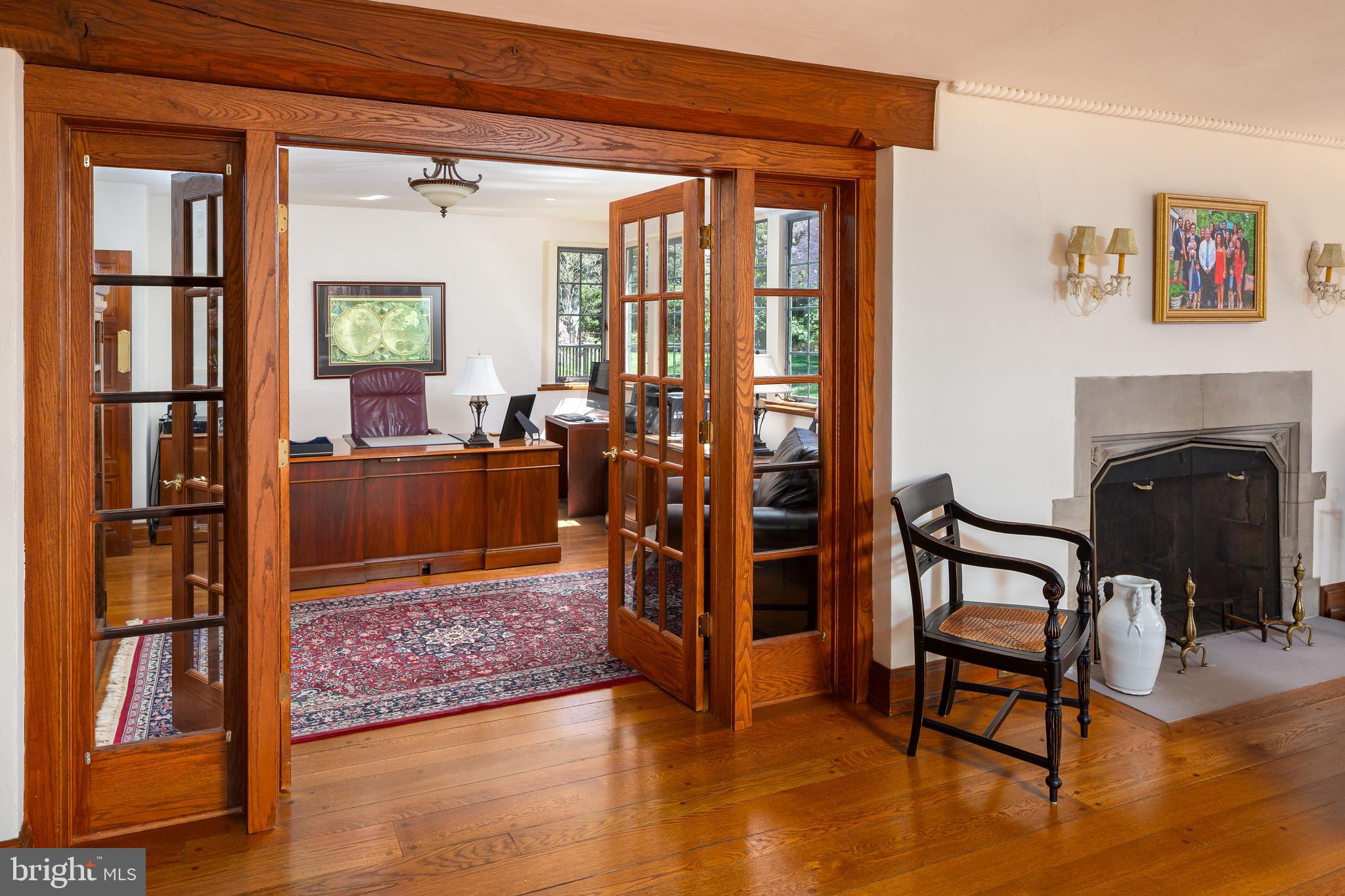 458 Huston Road Wayne, PA 19087 - Photo 12 of 47 Living Room w/ French Doors to Office