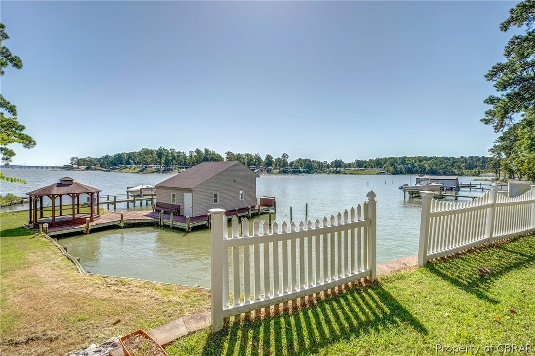 546 Eubank Landing Road Topping, VA 23169 - Photo 31 of 40 Boathouse and gazebo at the water's edge.