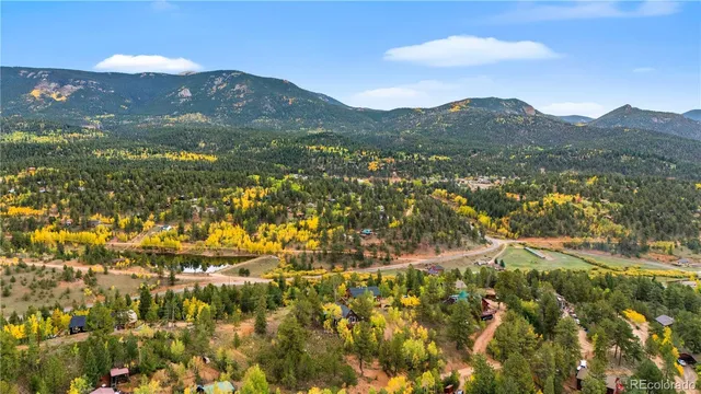a view of a yard with an trees