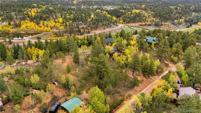 a backyard of a building with lots of green space