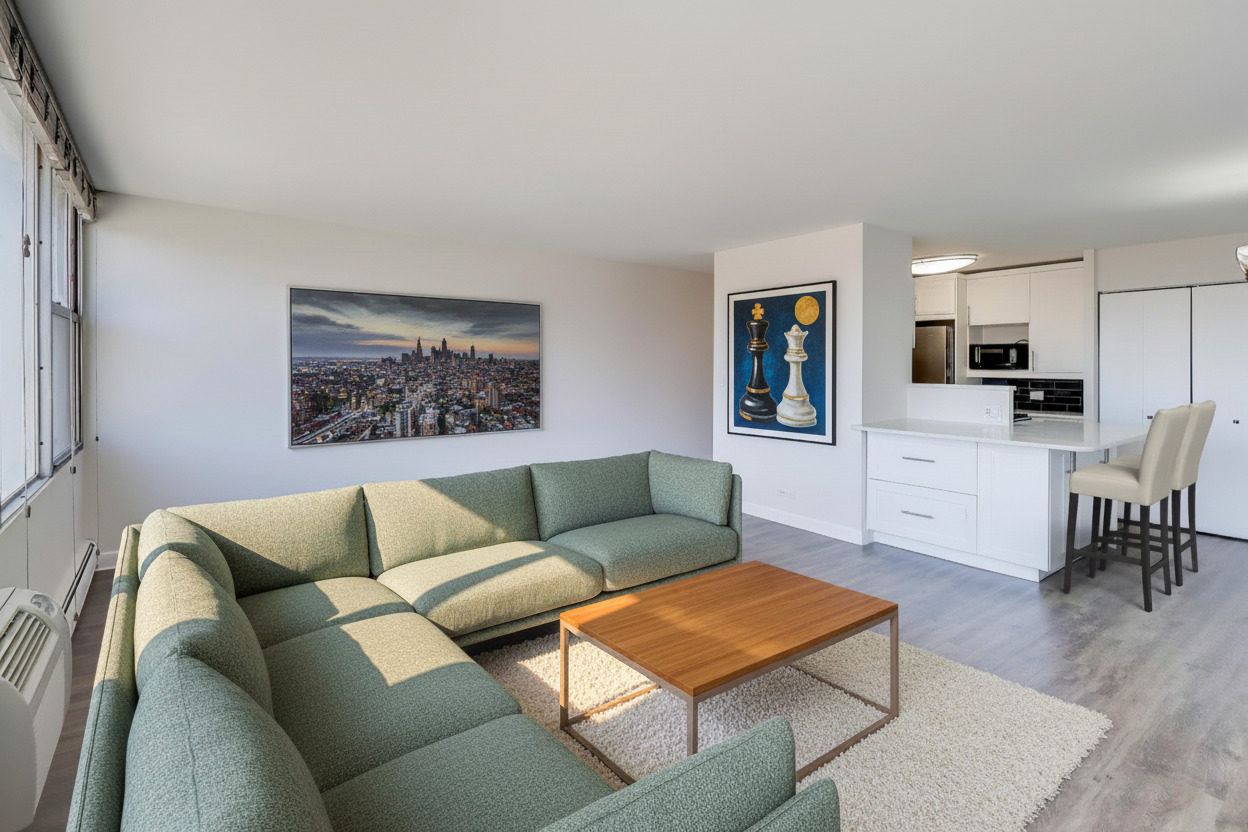 Undisclosed Address Lombard, IL 60148 - Photo 14 of 37 a living room with furniture and a flat screen tv