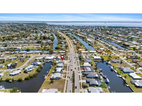 an aerial view of a city