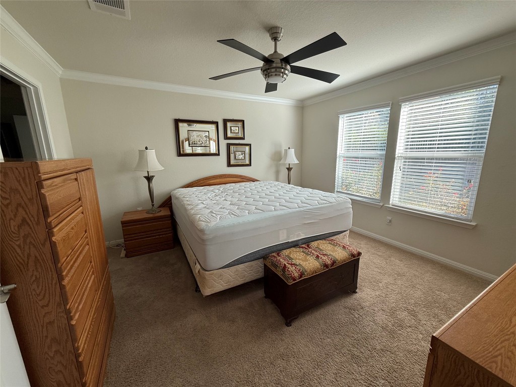 233 Hobby Street Georgetown, TX 78633 - Photo 6 of 13 a bedroom with a bed and a tv on the dresser