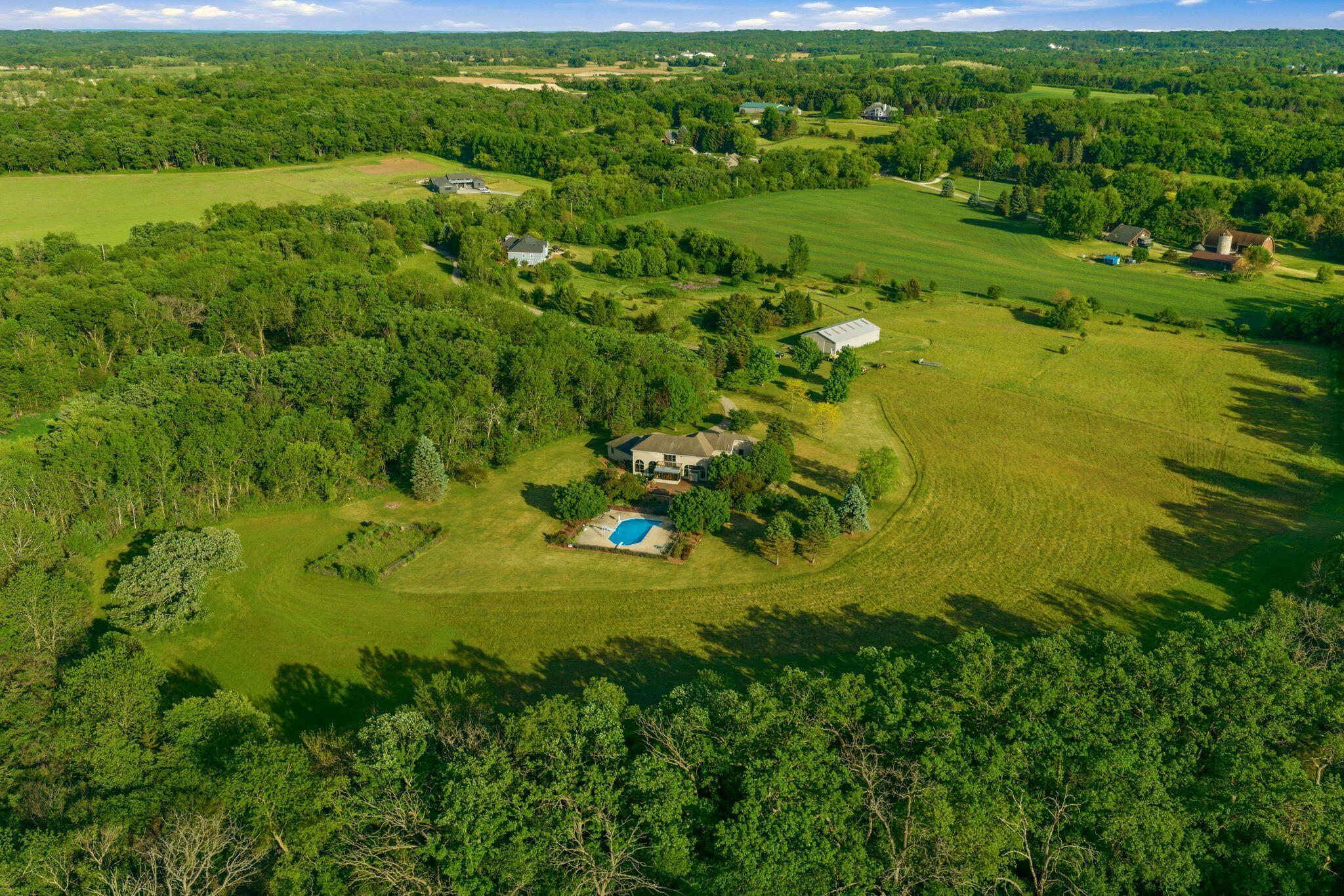 W350S1951 Waterville Road Ottawa, WI 53066 - Photo 55 of 60 Drone Shot of Property