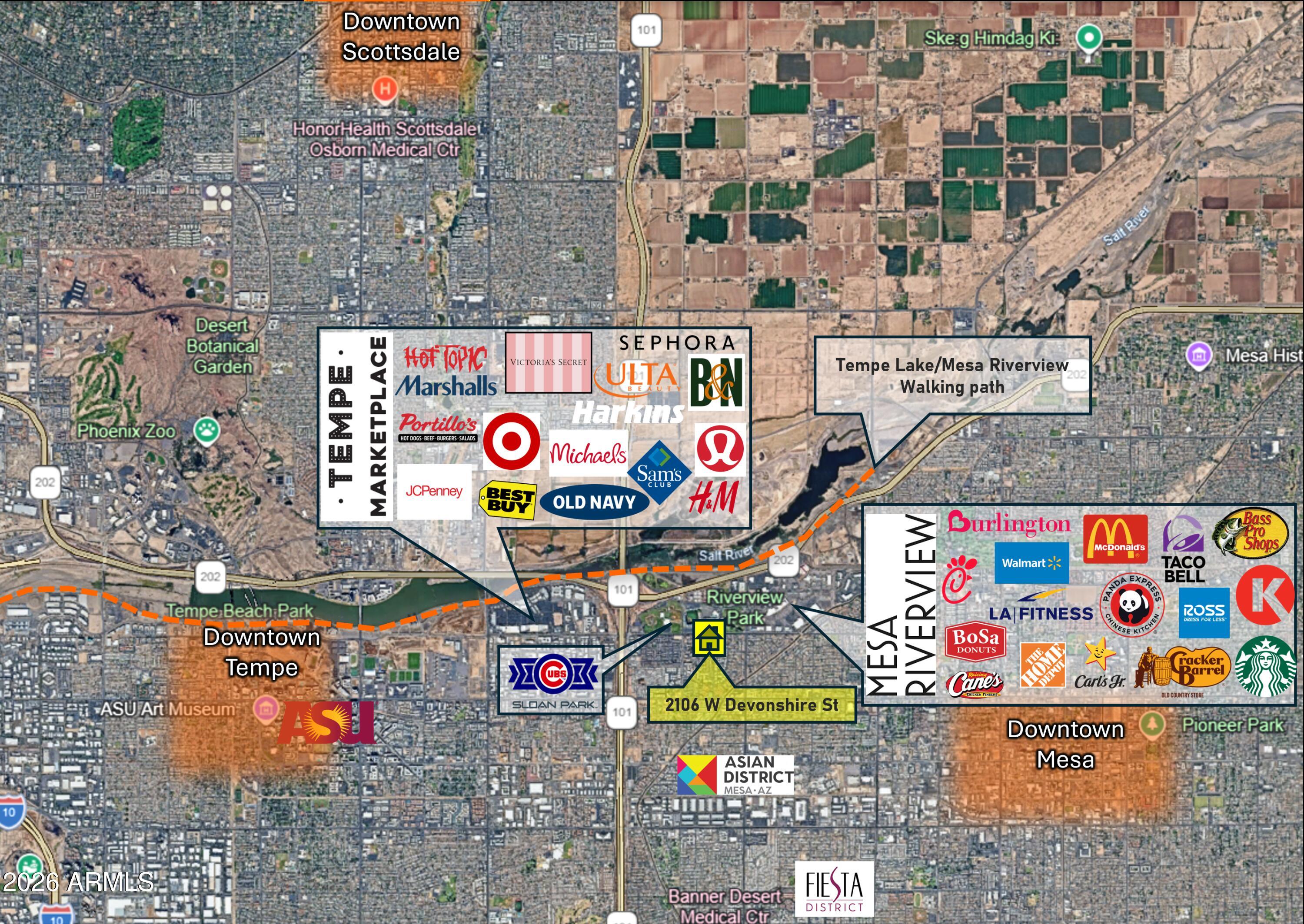 2106 West Devonshire Street Mesa, AZ 85201 - Photo 33 of 38 Area Map