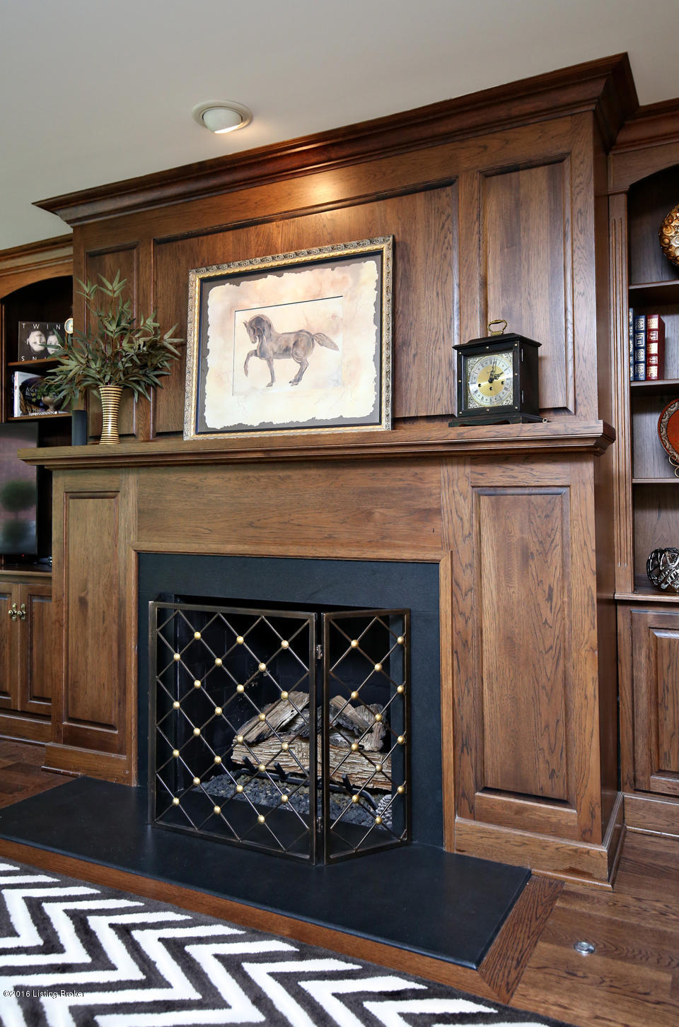 1 Riding Ridge Road Prospect, KY 40059 - Photo 8 of 50 Handsome fireplace with new granite surround and hearth.