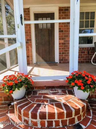 a outdoor space with plants