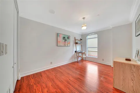 aerial view of a house with roof deck