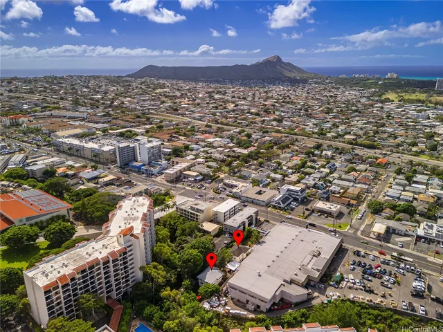 an aerial view of a city