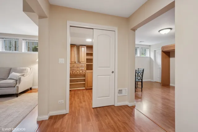 a view of livingroom with furniture and wooden floor