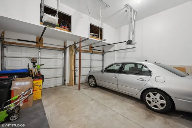a view of a car garage