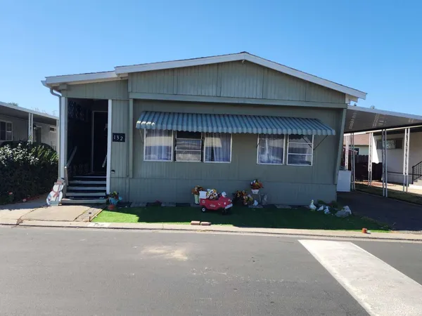 a front view of a house