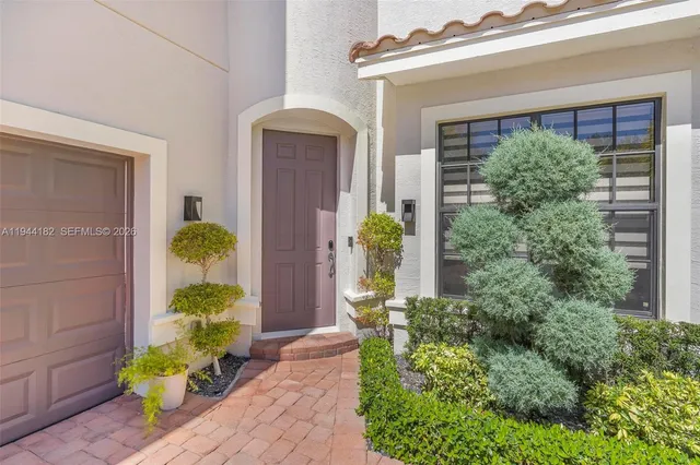 a front view of a house