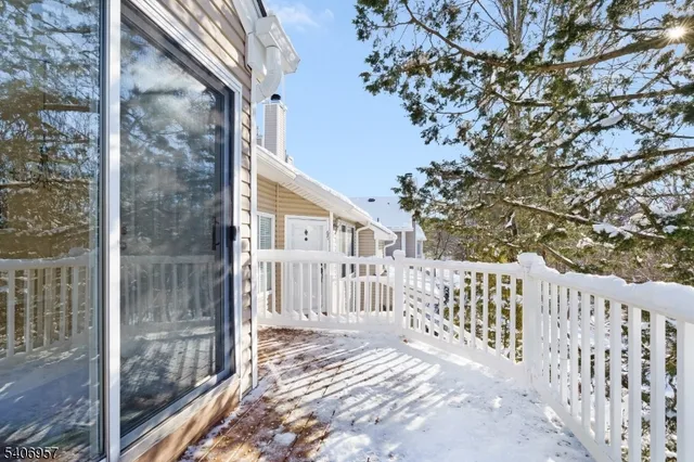a view of a wooden fence from a balcony