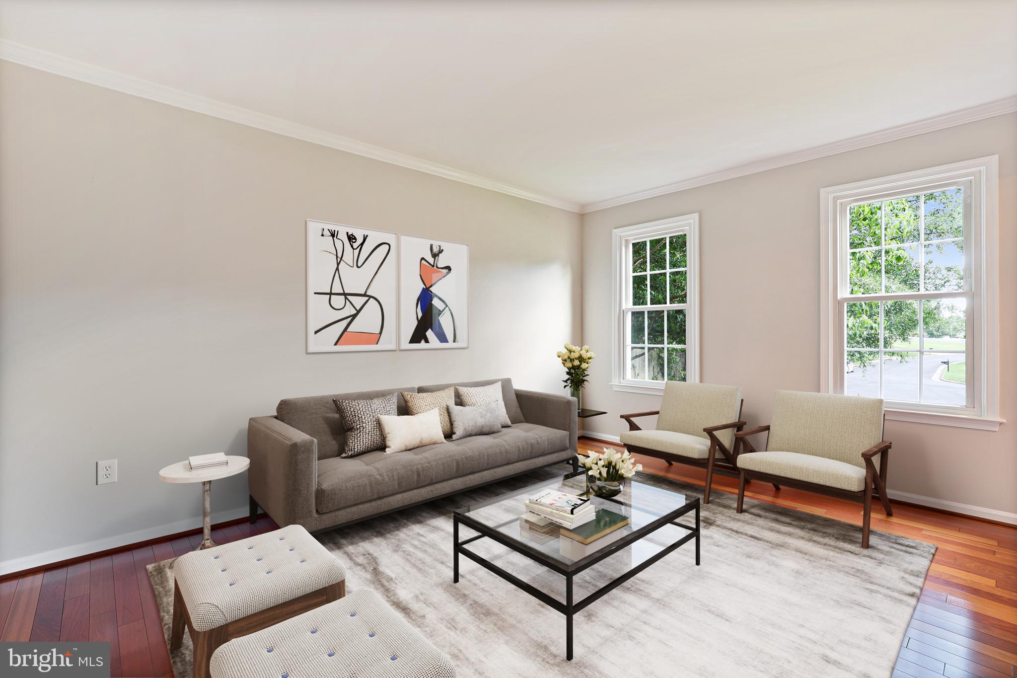 7100 Dudrow Court Springfield, VA 22150 - Photo 2 of 68 Living Room Virtually staged for inspiration