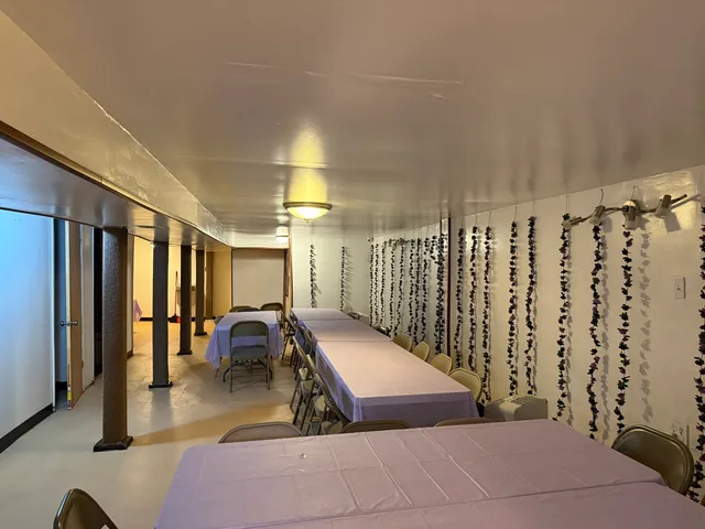 a view of a balcony with furniture and staircase