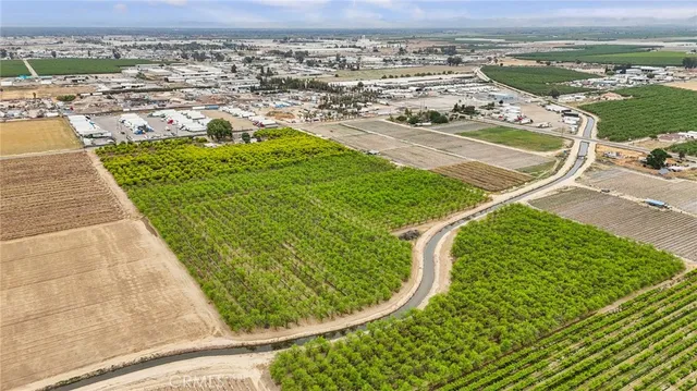 an aerial view of a swimming pool