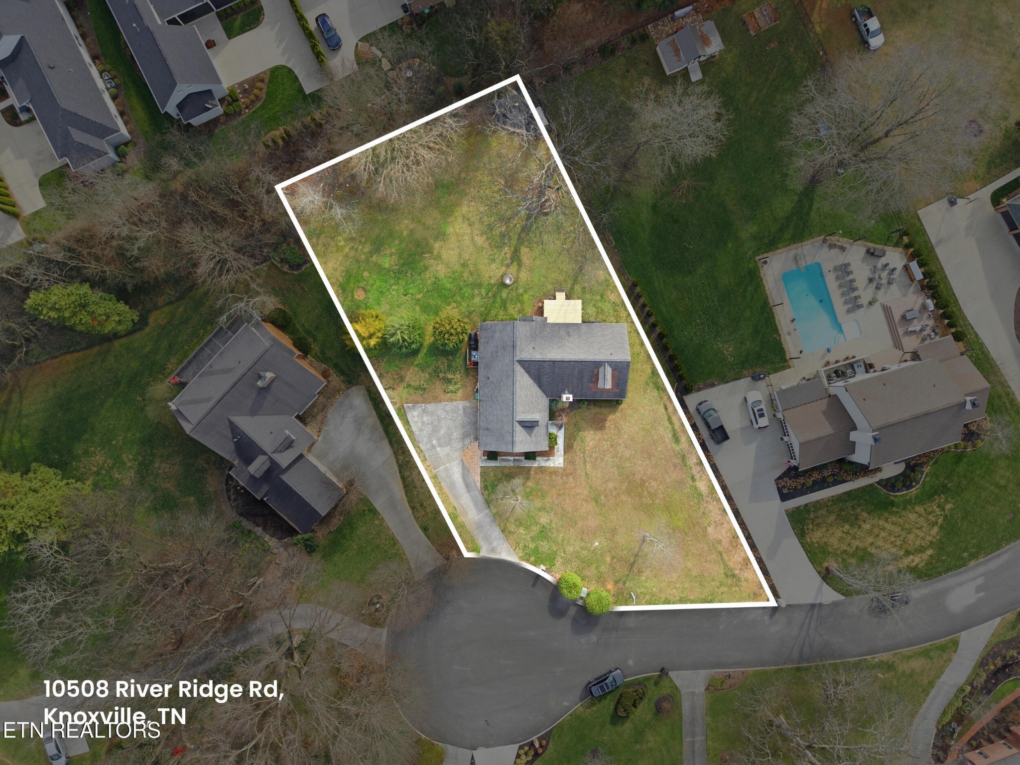 10508 River Ridge Road Knoxville, TN 37922 - Photo 29 of 29 an aerial view of a house with a swimming pool
