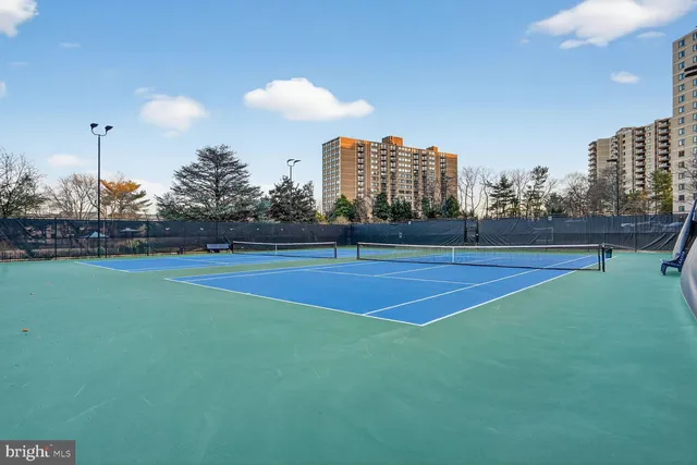 a view of a tennis court