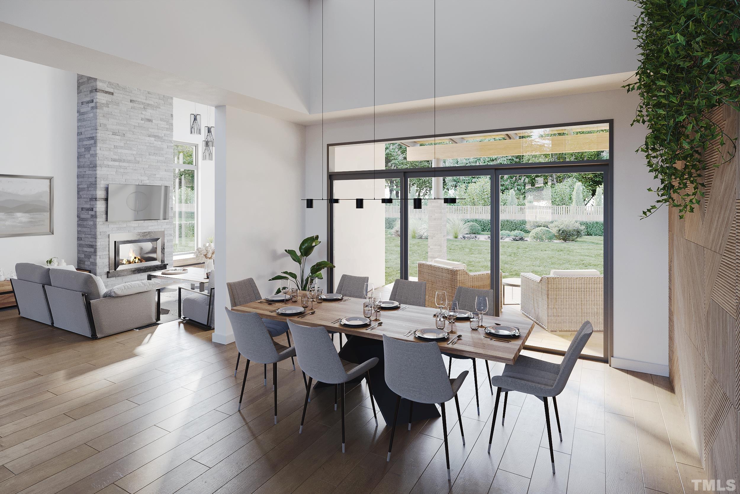 7 Array Drive Hillsborough, NC 27278 - Photo 4 of 9 a view of a dining room with furniture window and wooden floor