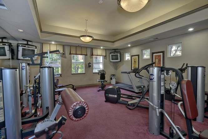 1310 Saddle Rack Street, Unit 438 San Jose, CA 95126 - Photo 16 of 18 a view of a room with gym equipment