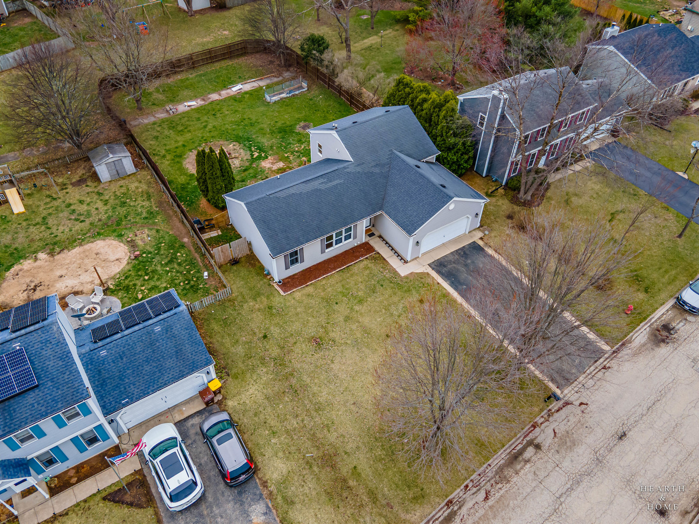 831 Chestnut Court Marengo, IL 60152 - Photo 28 of 29 an aerial view of a house with garden space and street view